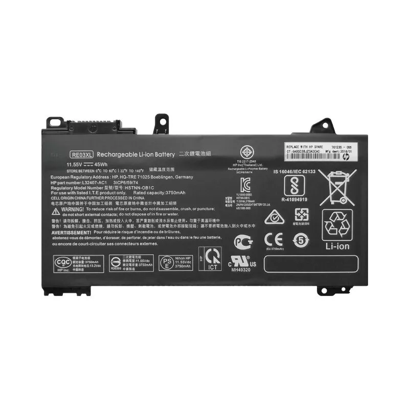 

RE03XL Battery for 445 450 455 440 430 G6 Series HSTNN-DB9N-