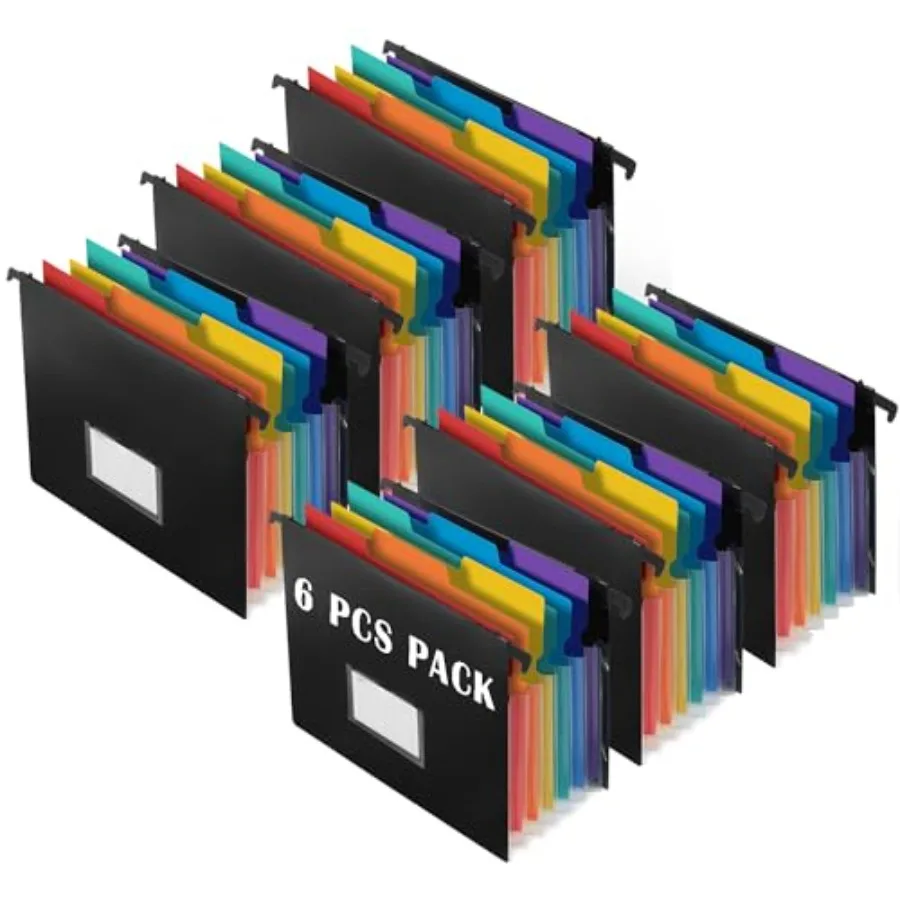 

Папка-органайзер на 7 карманов с выдвижными крючками для шкафа для документов, формат Letter, расширяемая, типа «гармошка», с ручкой