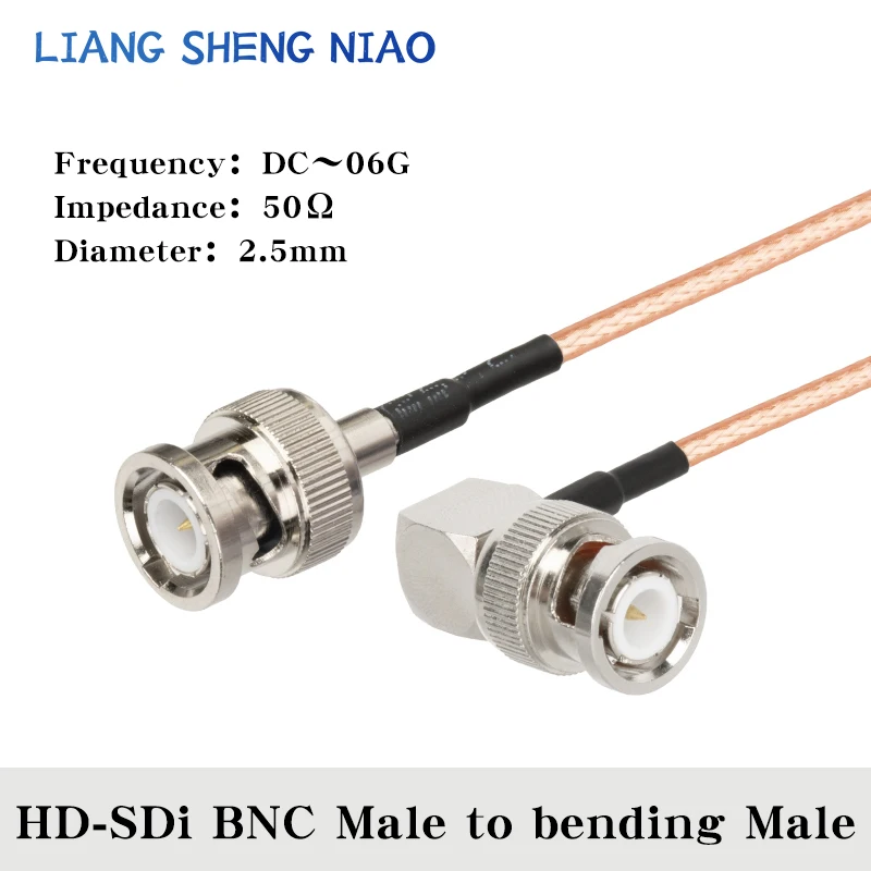 Imagem -05 - Cabo Coaxial de Alta Definição Conector Bnc Macho Filmadora Sdi Câmera de Vídeo 3g-sdi hd 4k 1080p Rg179