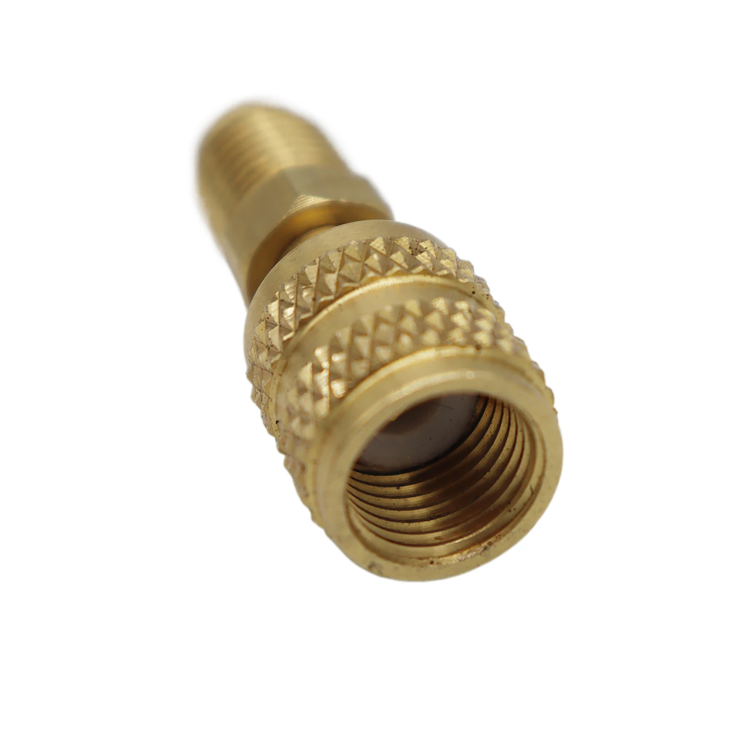 2 Stück Vakuumpumpen-Messingadapter R410a Adapter 5/16 SAE F Schnellkupplungen auf 1/4 SAE für Klimaanlagen-Adapter Schnellkupplung – Detail 6