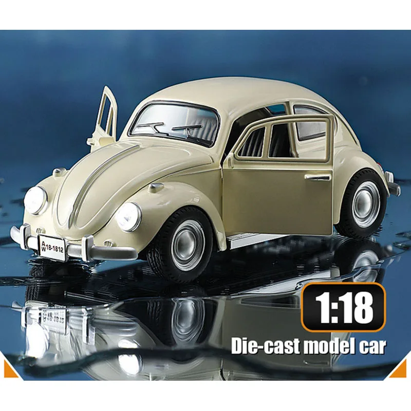 1:18 Beetle Classic Car Diecast Metal Alloy Car Model Simulation Vehicle Luxury Car Decoration Collection Boy Gift Toy