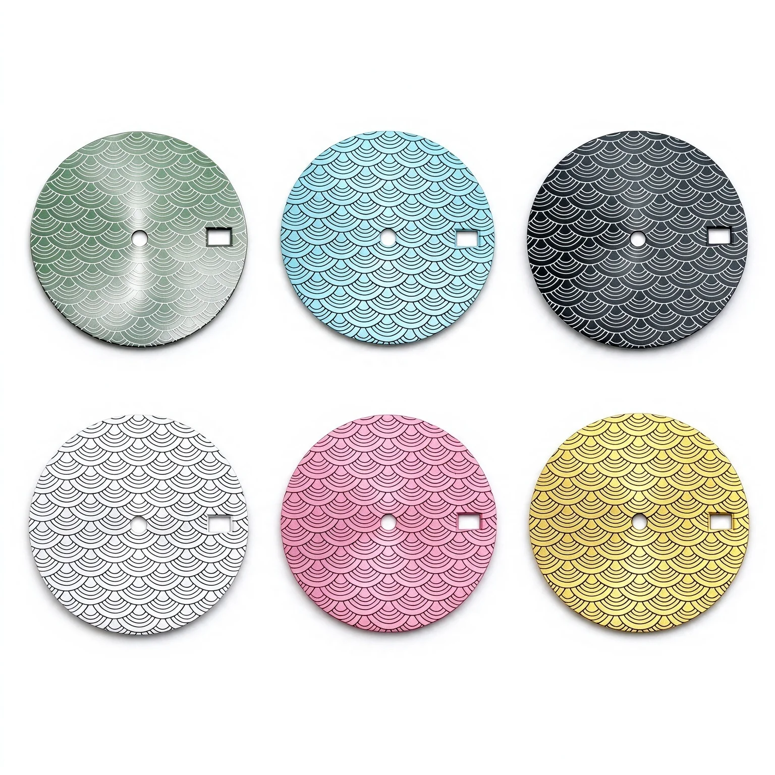 28.5mm Blank Scale Pattern Dial Fit NH35 Movement Fish Scale Texture Date Window Automatic Watch Modification Replacement Parts