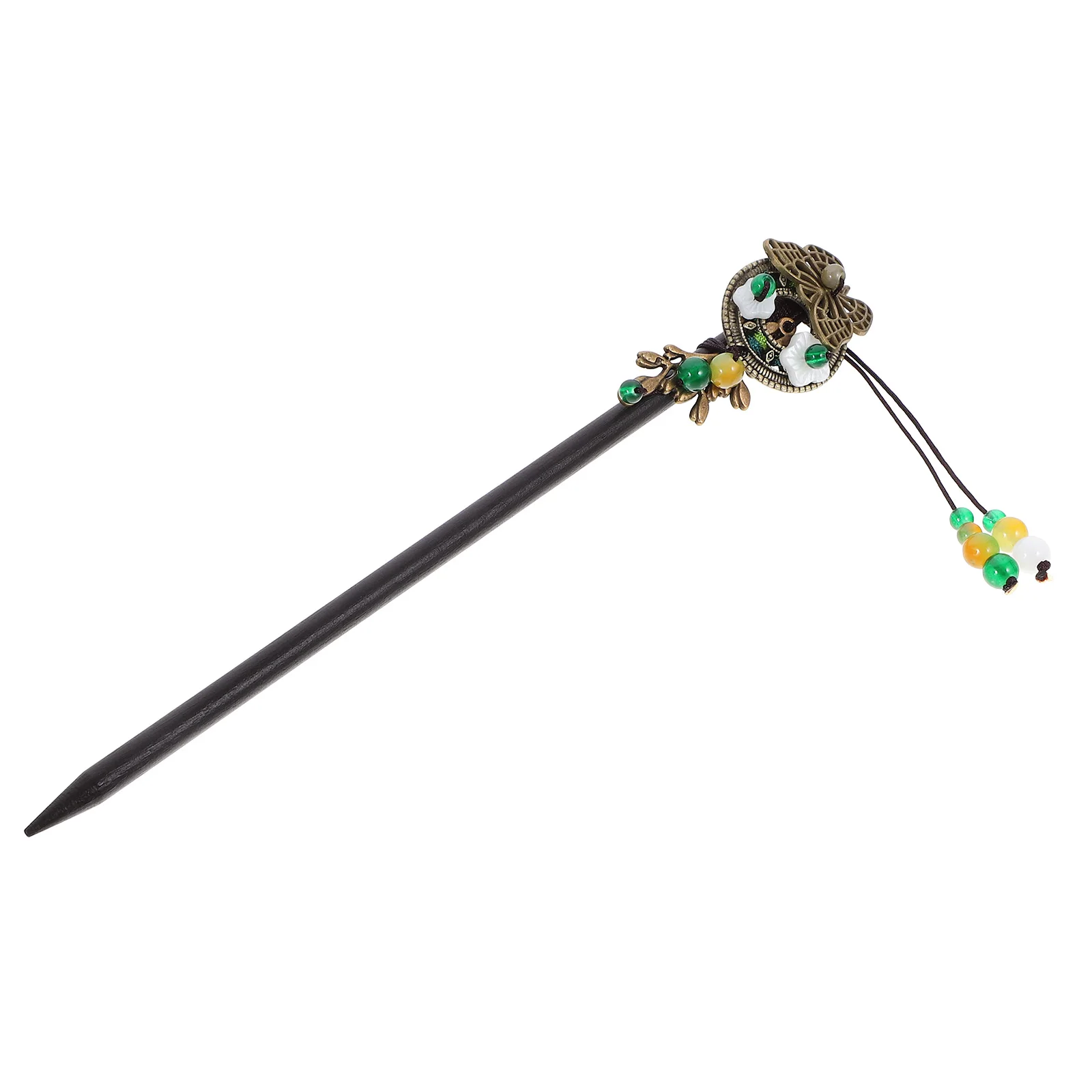 

Vintage Wooden Hair Stick Flower Hair Chopstick For Wedding Party Prom Night Out Durable Compact Travel Size Hairpin