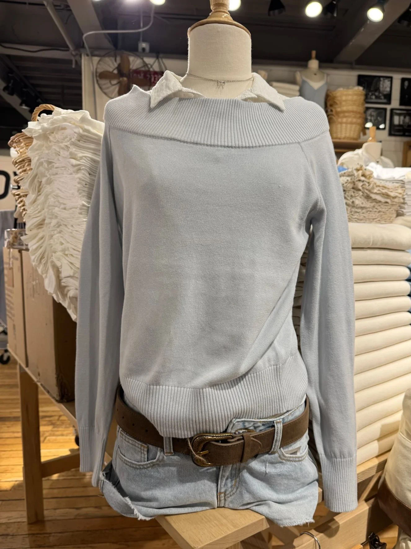 

Light Blue Slim Sweater Woman Autumn Sexy Slash Neck Long Sleeve Cotton Knitted Jumper Female Preppy Style Sweet Pullover Tops