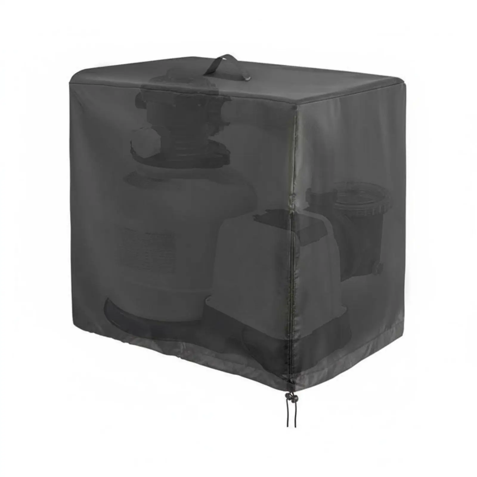 Oxford Pool Pump Cover with Adjustable Drawstring Outdoor Sand Scrubber Filter Protection for Removable Pools