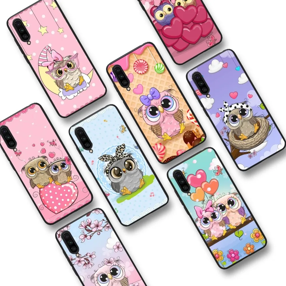 

Cartoon Cute Owl Phone Case For Xiaomi Mi 5X 8 9 10 11 12 Lite Pro 10T PocoX3pro PocoM3 Note 10 Pro Lite