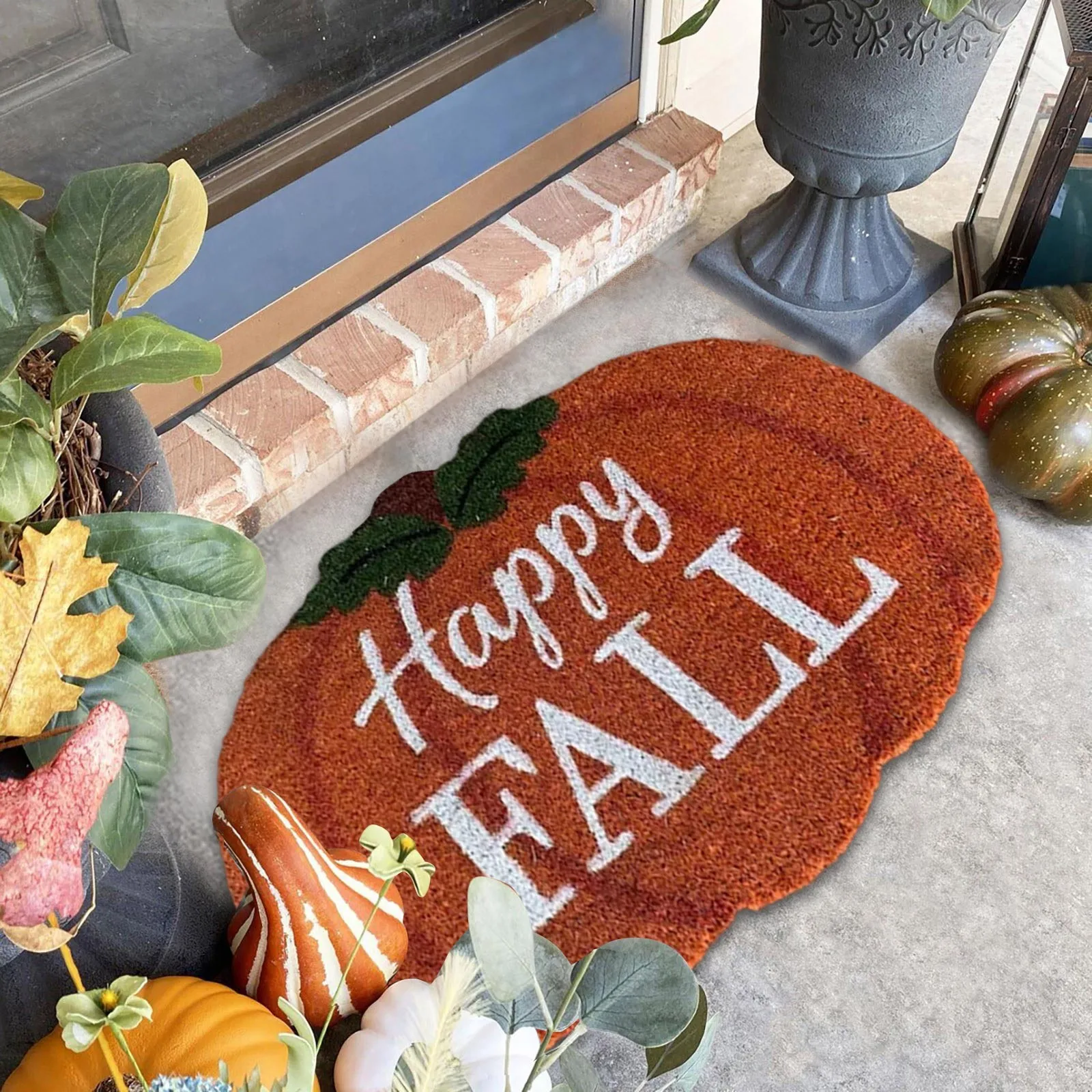 Thanksgiving Pumpkin Rug Holiday Floor Mat Welcome Door Mat Polyester Door Mat Carpets for Living Room 6 X 9