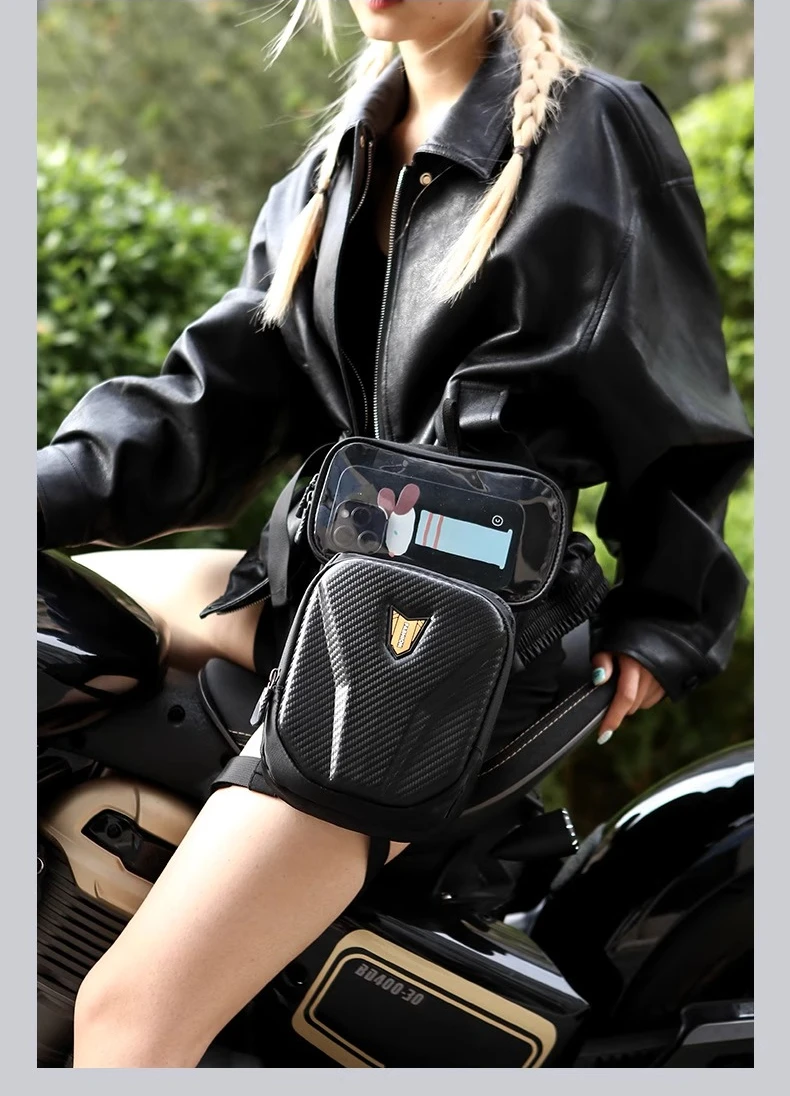 European and American new motorcycle rider big fanny pack, motorcycle travel riding water leg multi-functional messenger bag