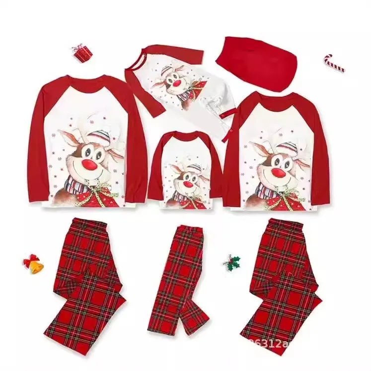 Winter 2026 Mom Daughter Dad Son Matching Clothes Plaid iped Christmas Family Pajamas Set Cotton Baby Sleewear Xmas Look Pyjamas
