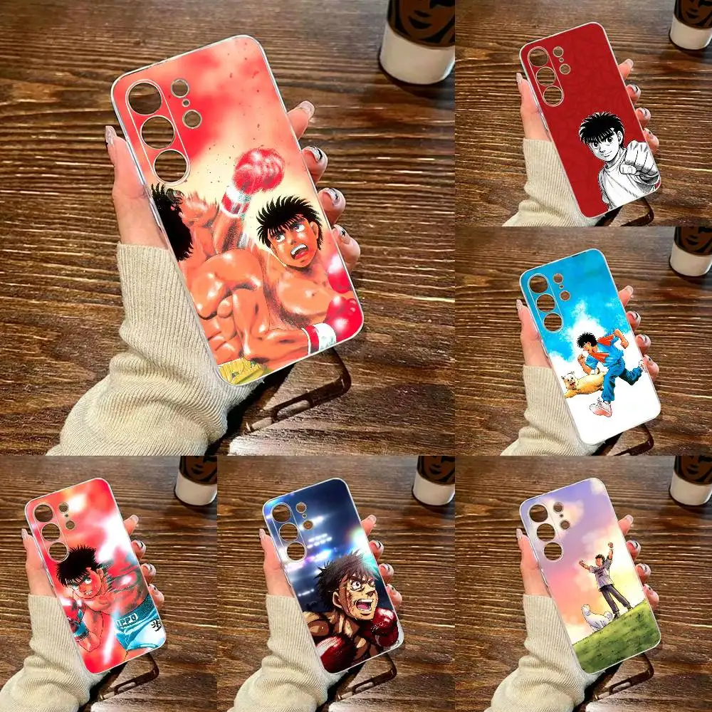 Boxing H-Hajime no Ippo Phone Case For Samsung S25,24,21,22,23,30,Ultra,20,Plus,Fe,Lite,Note Transparent Cover