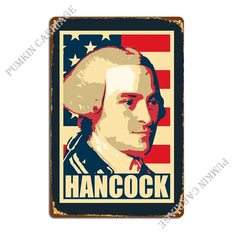 John Hancock The American Metal Signs Painting Cinema Garage Living Room Tin Sign Poster