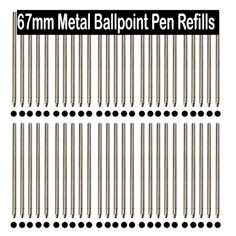 

5/10/50 шт. 67 мм стержень для ручек металлические стержни для шариковых ручек подарки черный, синий, красный стержни для ручек канцелярские принадлежности школьные и офисные принадлежности