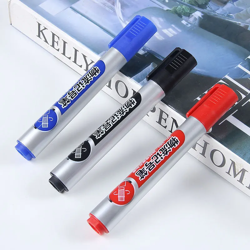 Large Capacity Marker Permanent Reusable Ink Large Marker Waterproof Pen Black Art Marker Student School