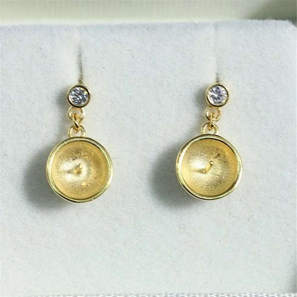 

S925 Sterling Silver Pearl Earring Settings DIY Jewelry Making Supplies Blank Earring Posts for Handcrafted Accessories No Pearl