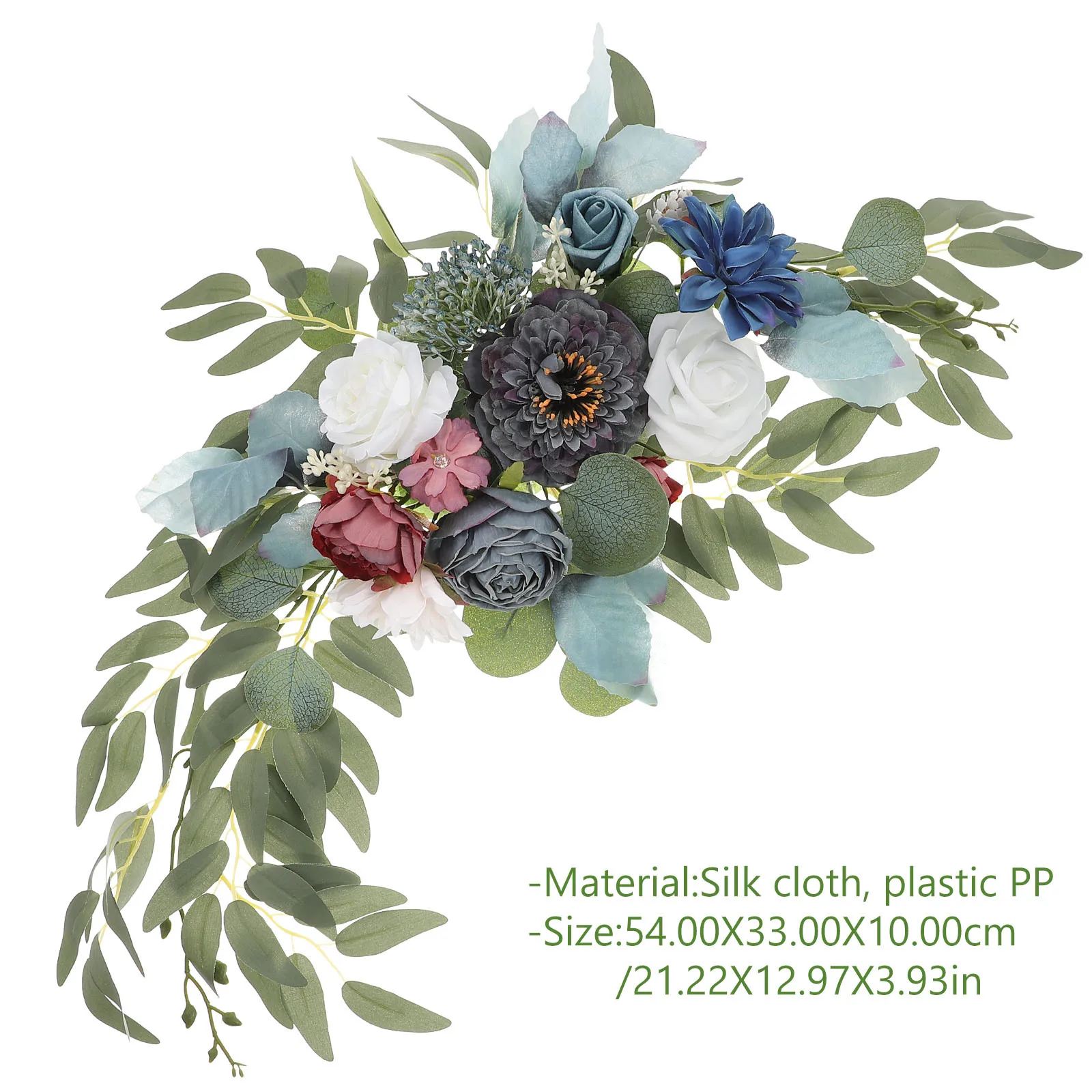 

2Pcs Wedding Arch Flowers Simulation Artificial Non-Fading Wedding Backdrops Aisle Decorations Floral Arrangement Ceremony