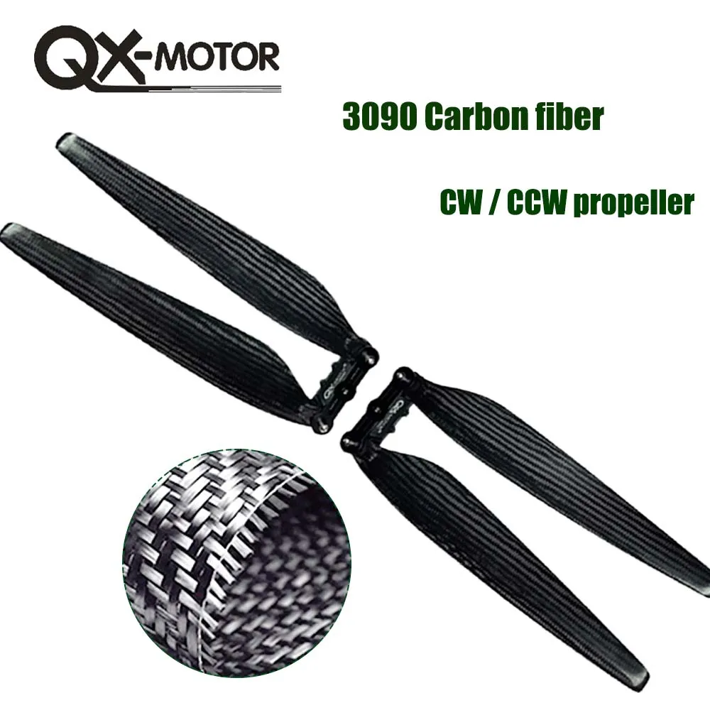 

QX-MOTOR Carbon fiber Folding Propeller 3090 CW CCW For Large Multi-axis Motor Agriculture drone Quadcopter