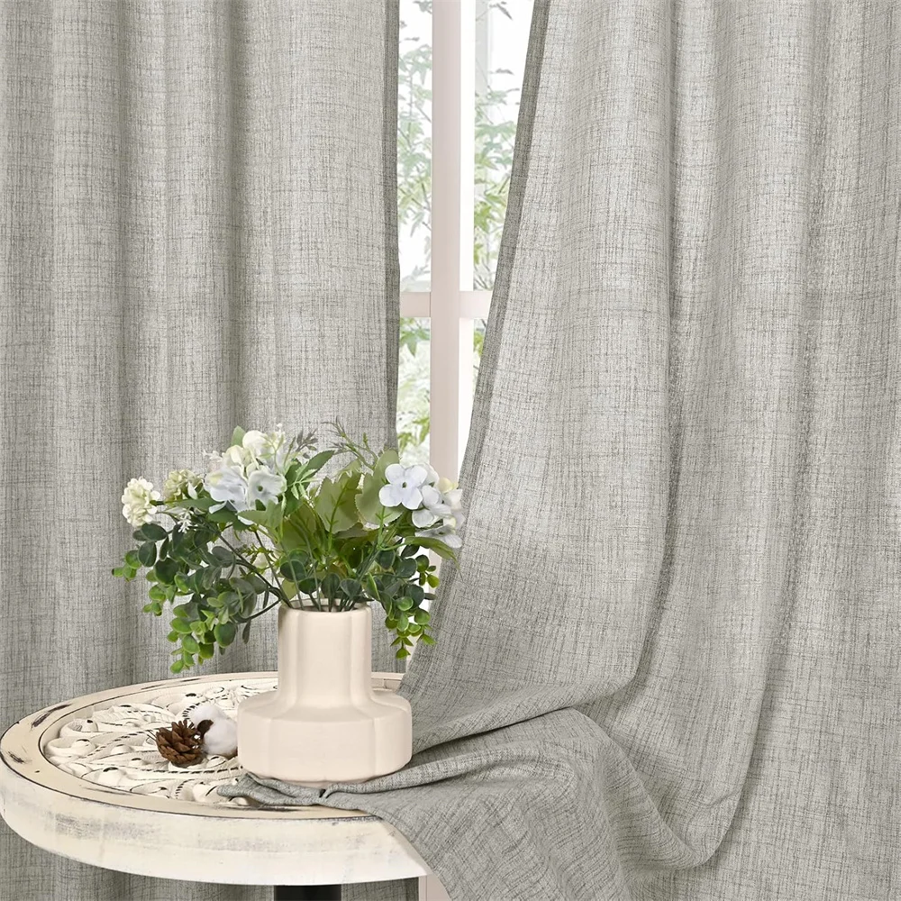 Extra High 300cm/400cm/500cm Height Light Filtering Privacy Window Sheer Curtain Panels for Living Room Bedroom Farmhouse