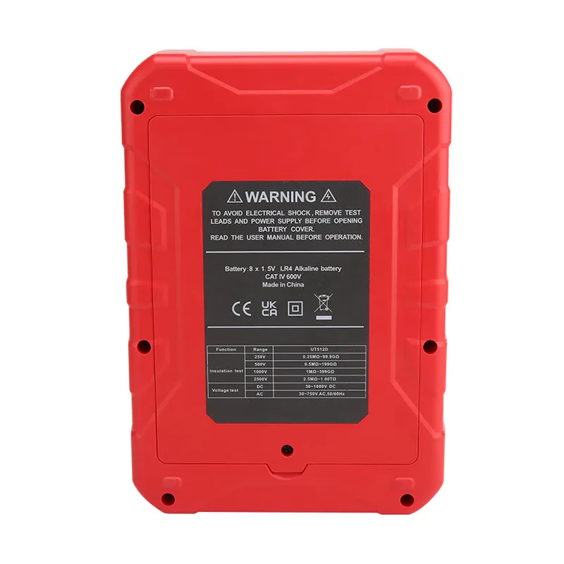 UNI-T-medidor Digital de resistencia de aislamiento, dispositivo de Medición de Resistencia de aislamiento de 2,5kv, Megohmmeter Ohm, almacenamiento de 999 SetsData, UT512D UT512E