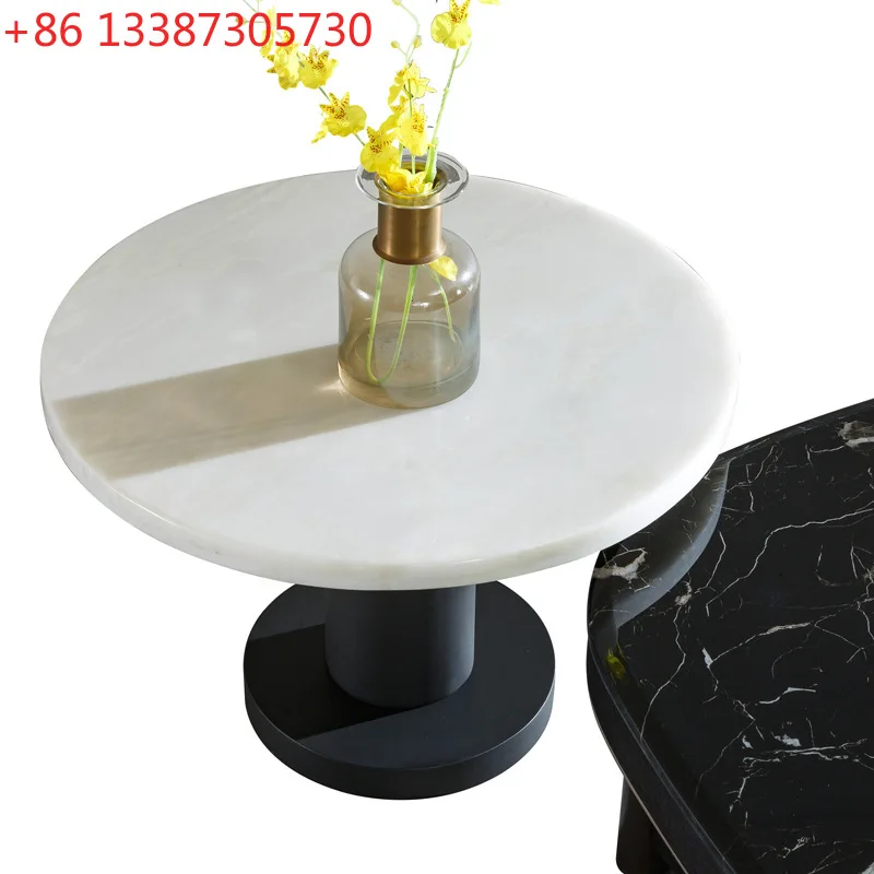 

Итальянский минималистичный журнальный столик из натурального камня, светлый роскошный столик для гостиной, для домашнего использования