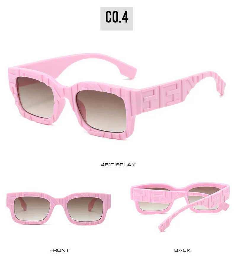 Personalisierte Sonnenbrille mit quadratischem Charakter, literarische Jelly-Farbe, Hipster-Street-Style-Sonnenbrille, Alltagsaccessoires für Damen – Detail 10