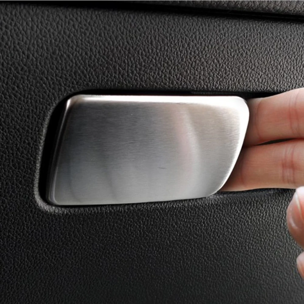 Stainless Steel Car copilot Glove Box Switch Trim Handle Cover Decorative Fit for VW Volkswagen Golf 7 MK7 Auto Accessories