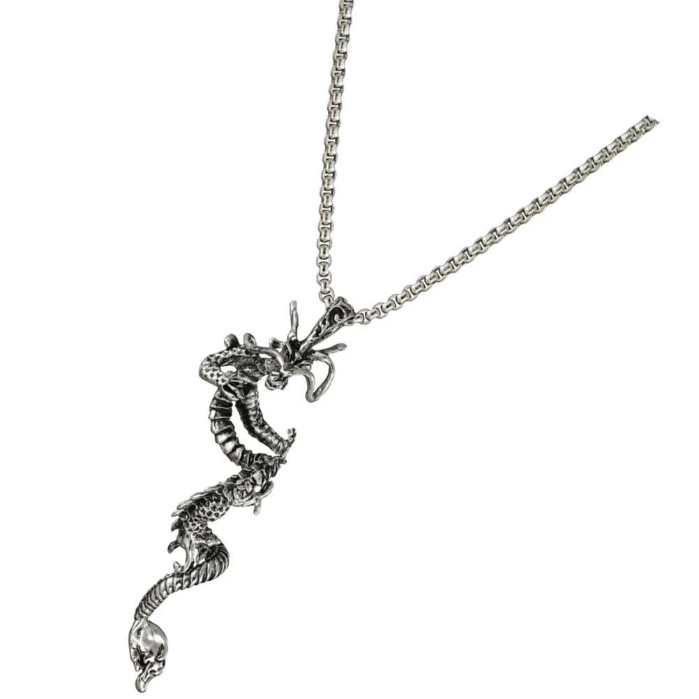 

Dragon Necklace Pendant for Boys Mens Jewelry Chain Alloy Gift Fashion Unique Cool Punk Party Daily Life Clothes Decor