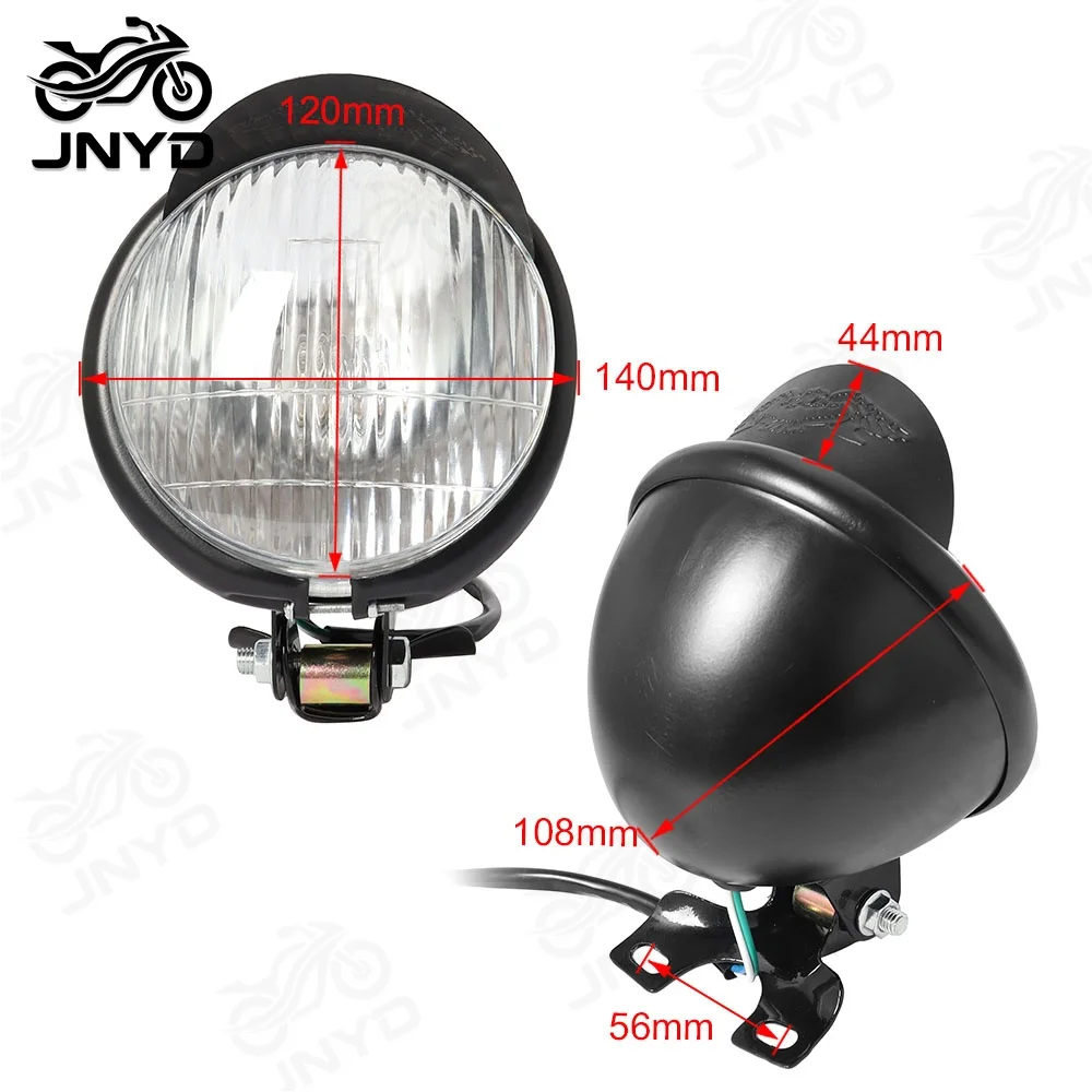 JNYD Vintage Motorcycle Headlight Retro 5.5