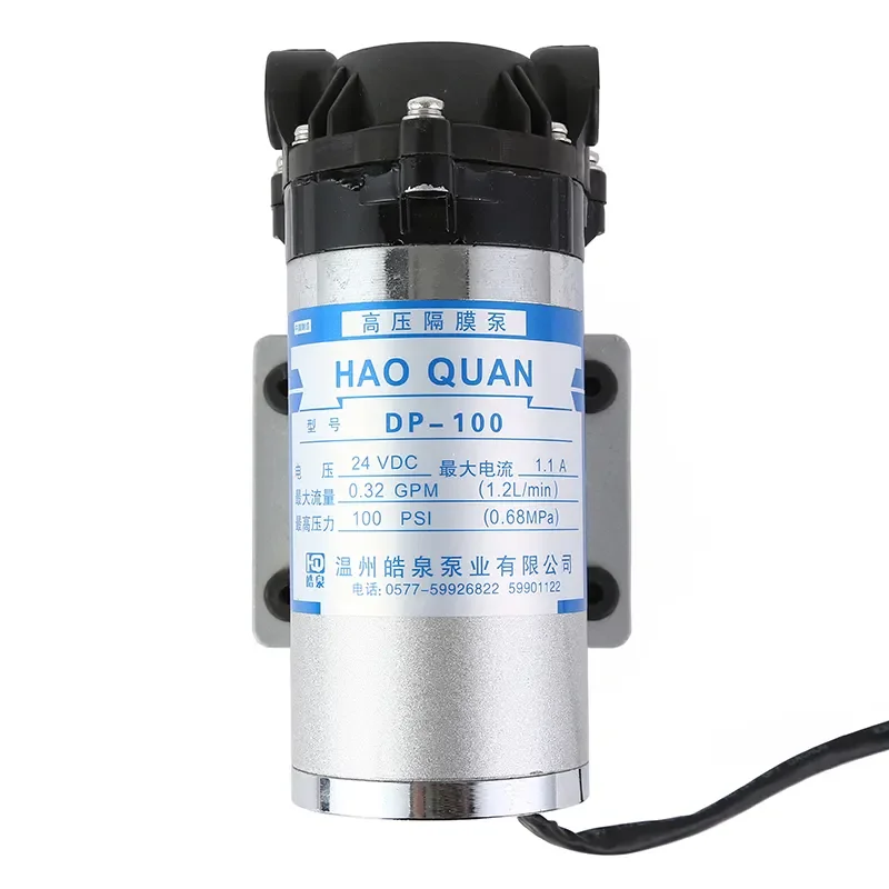 24V High Pressure Diaphragm Pump DP-100 Potable Water Pump For RV Reverse Osmosis Systems Road Rollers For Caravan RV