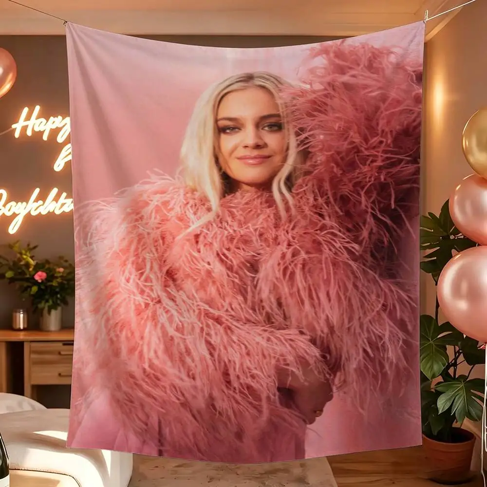 Singer K-Kelsea Ballerini Love S-Sick Flag Digital Printing Banner for Garage Wall Out Door Decoration Tapestry