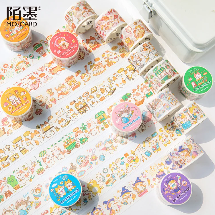 1pcs/1lot Washi Masking Tapes Cat Planet Decorative Adhesive Scrapbooking DIY Paper Japanese Stickers 5M