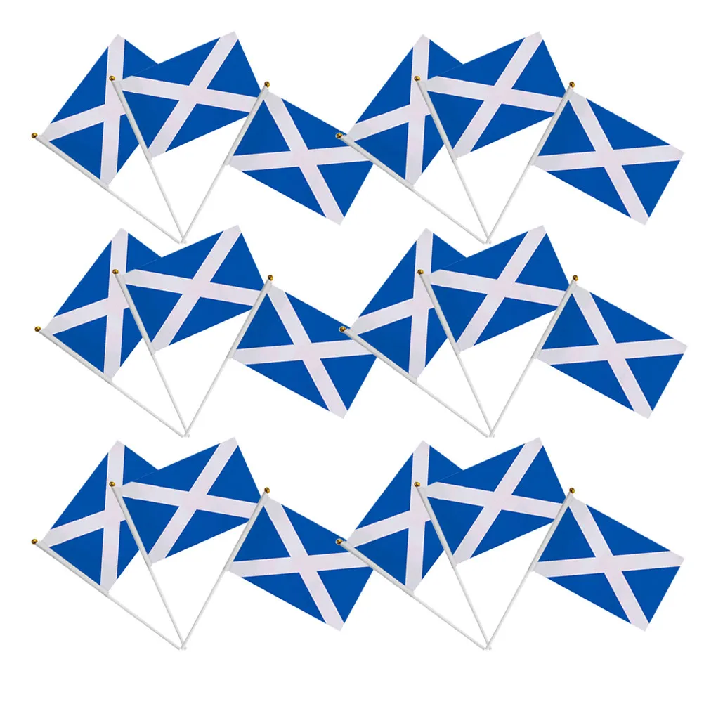 40Pcs Handheld Scottish Flags Compact Scotland Stick Flags for Sports Events Parties Festivals and Sporting Cheers