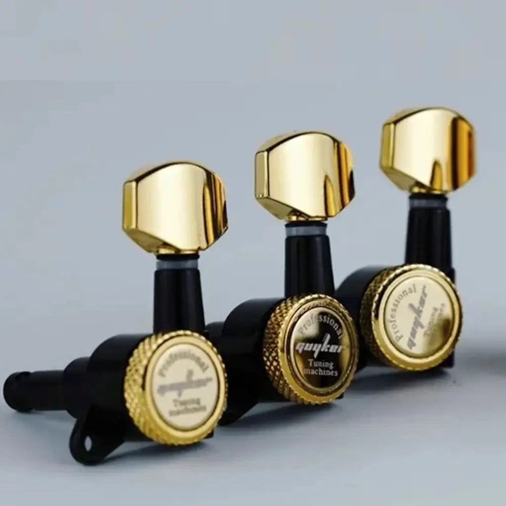 GuyKer Black & Gold Machine ker Guitar Lock Tuners 1：18 Lock String Tuning Key TuHead For ST TL SG LP