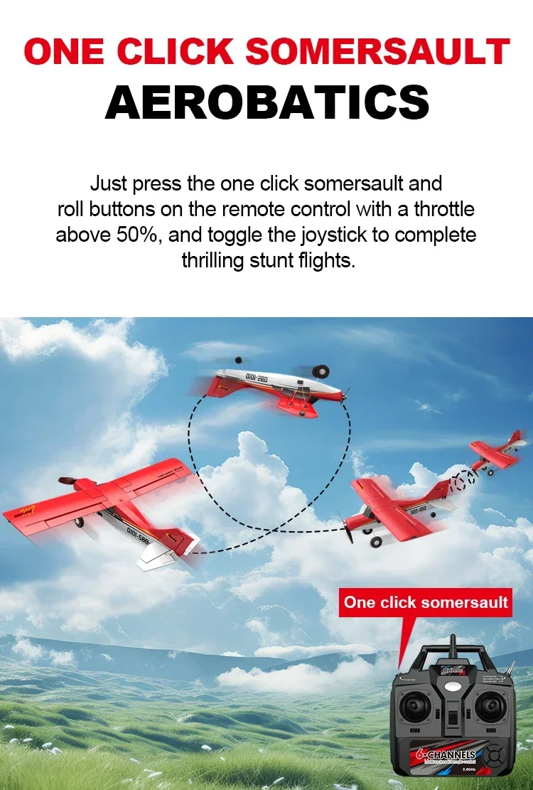 Qidi560 RC Flugzeug Moore M7 Off-road 4CH Fernbedienung Flugzeug Bürstenlosen Starrflügel Flugzeug Modell EPP Schaum Spielzeug für Kinder – Detail 13