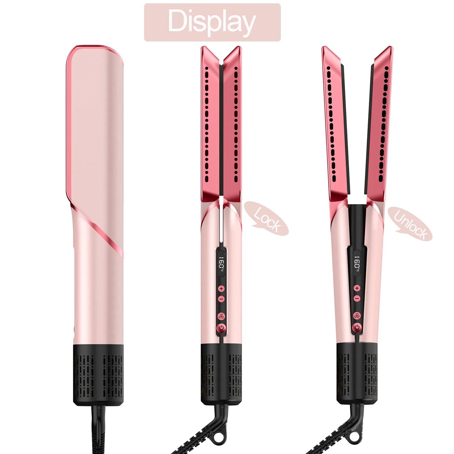 Summer Hair Dryer with Cold Wind and Hot Wind 2 In 1 Hair Straightener Hair Blower Curler Straightening Iron Curly Iron