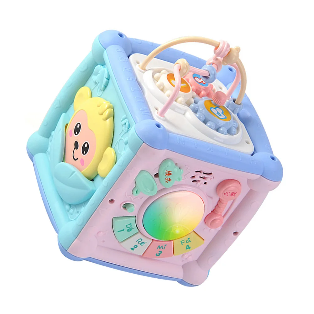 1 قطعة ستة الوجهين تضيء الموسيقى طبل متعددة الوظائف شكل مطابقة اليد تدق اللعب للأطفال التعليمية التعلم طفل #6