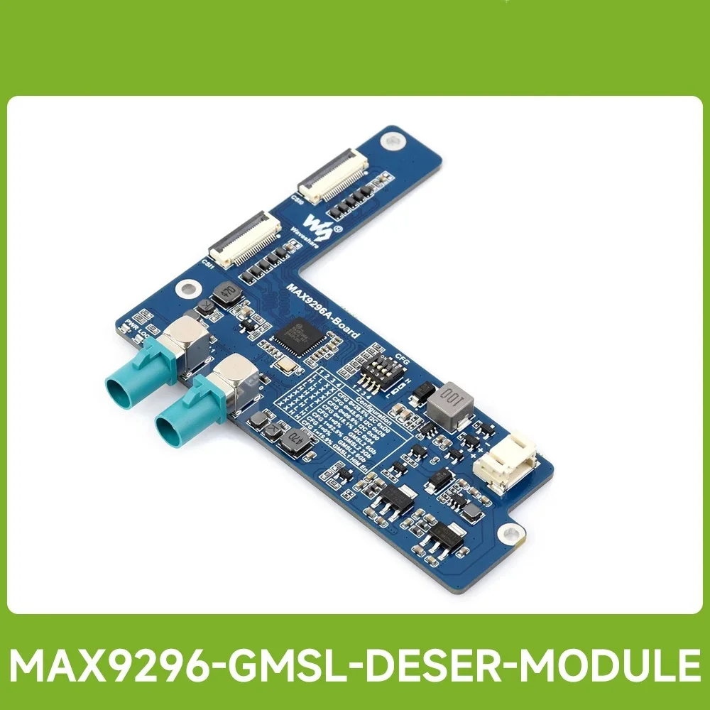 Waveshare 2-Ch GMSL Camera Adapter Board for Raspberry Pi 5/ Jetson Orin Nano, Equipped With MAX9296A Deserializer, High-Speed