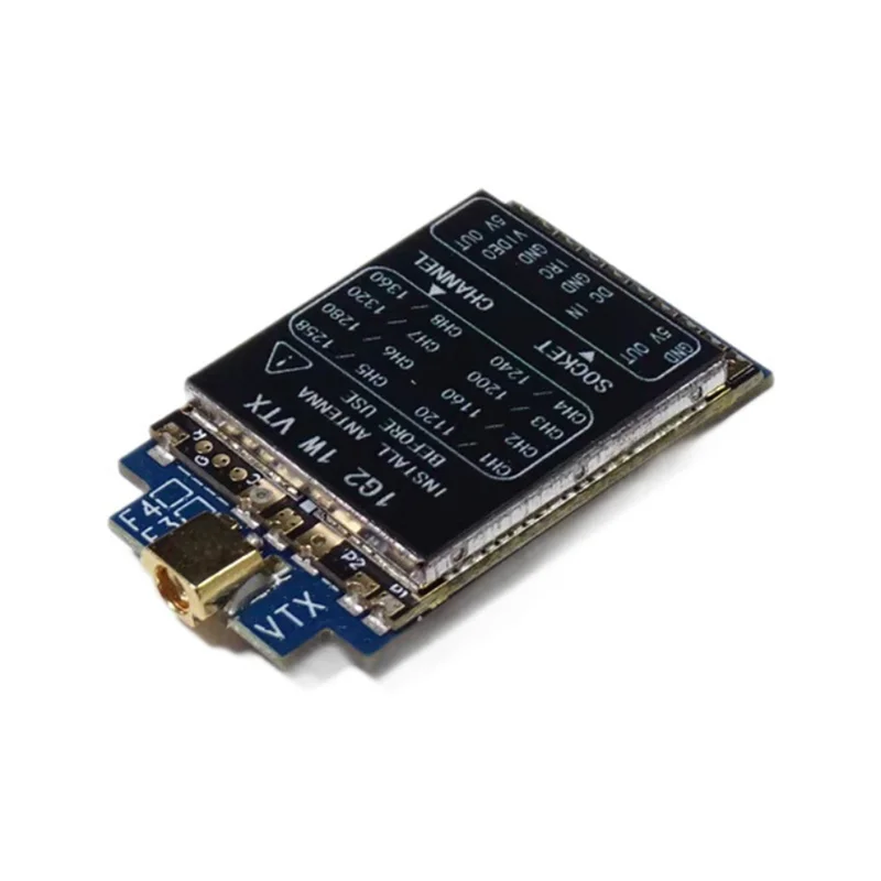 

B34B-1120-1360Mhz 1.2G/1.3G 1W 8CH FPV VTX Video Transmitter MMCX Interface For Long-Range Drone