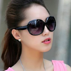 Oversized  Sunglasses Women Luxury Brand Designers Oval Sun Glasses Vintage Black Shades UV400 zonnebril dames