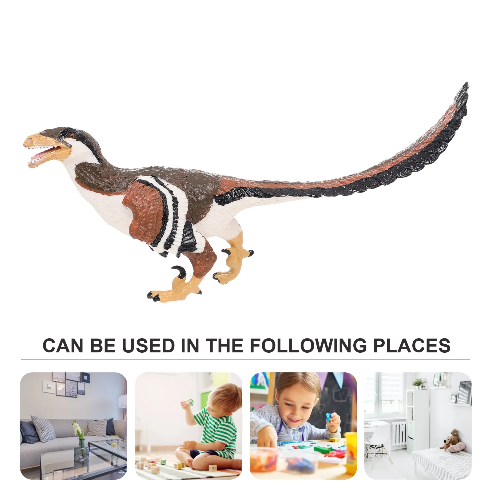 Deinonychus รุ่นตุ๊กตาไดโนเสาร์ของเล่นเด็กมินิจําลองพลาสติกรุ่นสมจริงเด็ก