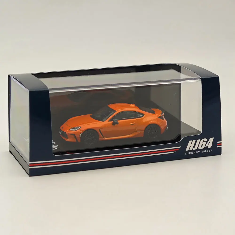 

1:64 Hobby Japan for GR86 RZ 10th Anniversary Limited With Genuine Optional Rear Spoiler Flame Orange HJ643048P Models Car