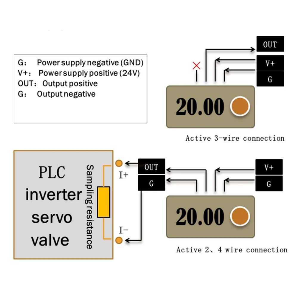 Generador de señal ajustable programable, transmisor de corriente constante, simulador, fuente de alimentación de 24V, 4-20mA