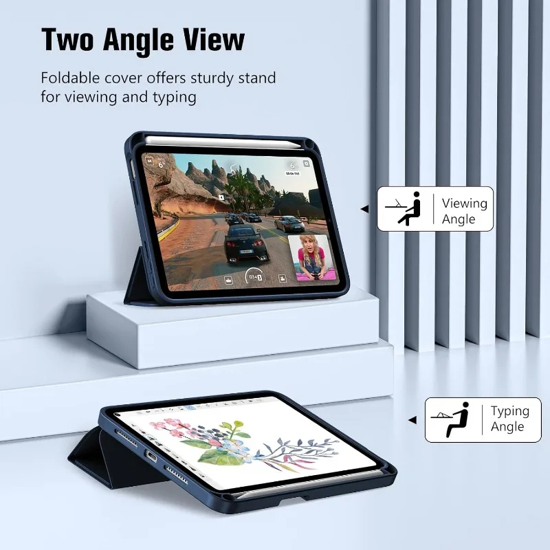 Smart Case for iPad Mini 7 A17 Pro 2024 Mini 6 8.3"2021 Pencil Holder Charging Cover iPad Mini 7th/6th A2993/A2995 A2567  fundas view 6