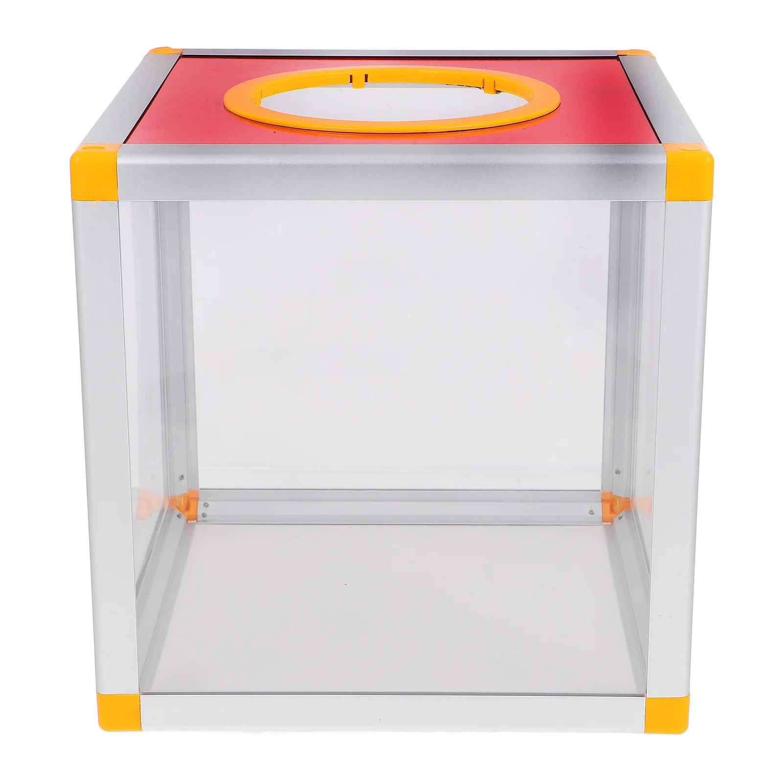 20 سنتيمتر واضح كرة السحب لعبة متعددة الوظائف تذكرة التبرع الحاويات صندوق رسم أكريليك لرفع الصمامات التصويت الخيرية