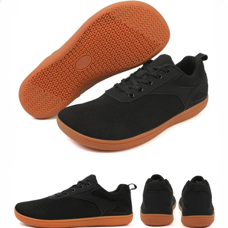 Men Wide Barefoot Canvas Sneaker Mesh Breathable Walking Shoes Man Barefoot Sports Shoes Suitable for Fitness Travel Sports Shoe