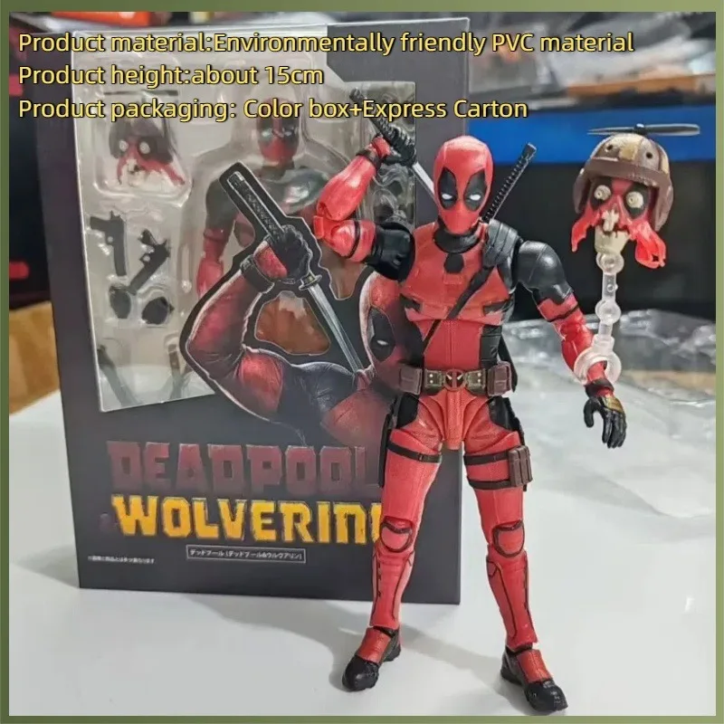 

15cm Deadpool 3 SHF Deadpool and Wolverine Activity Desktop Ornaments Action Figure Boxed Figure For Friends Gifts