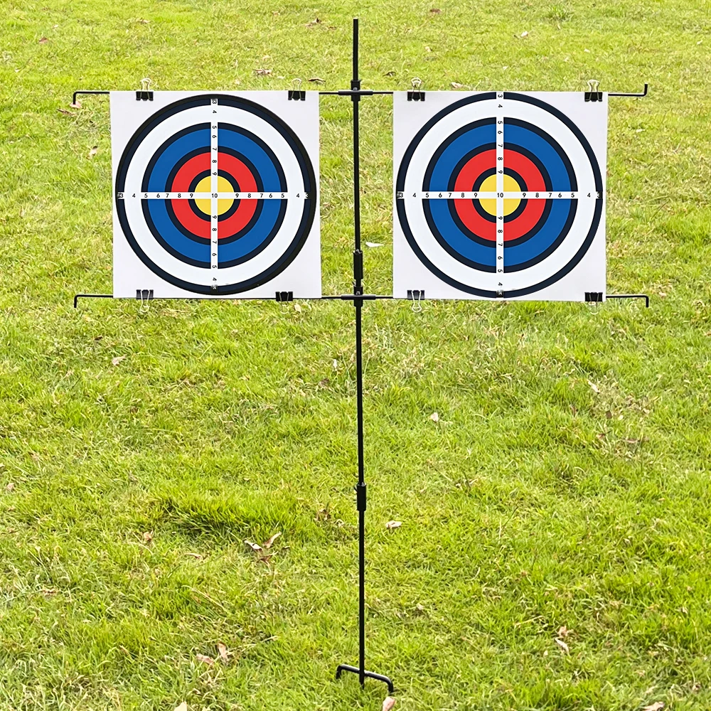 مشبك ورق الهدف العالمي، حامل ورق الهدف المعدني القابل للتعديل للتصوير. لا يشمل الورق المستهدف.