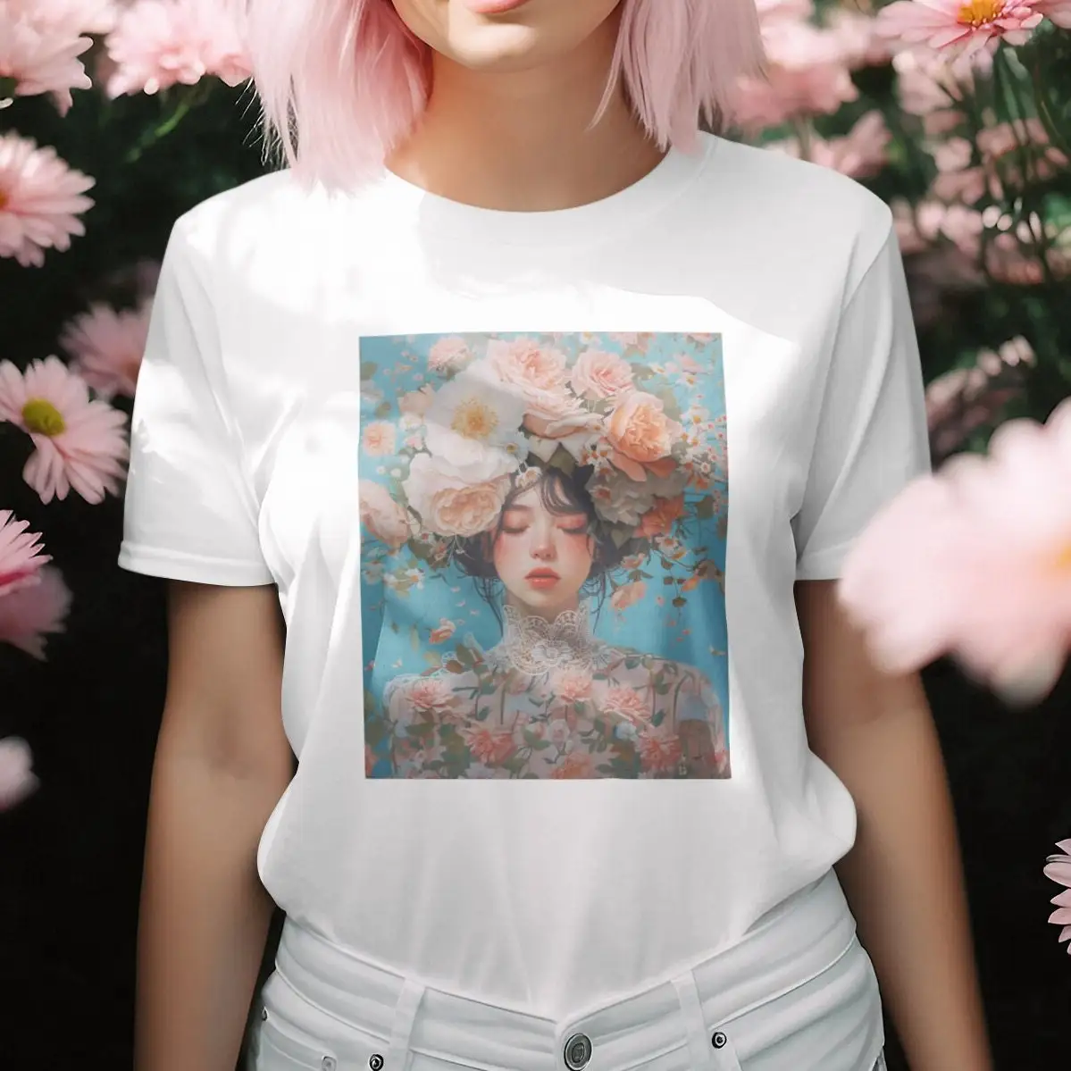 Midsommar Inspired Flower Crown T Shirt Wildflowers Tulip Sunflower Blooming Horror 100 Cotton Cult Movies