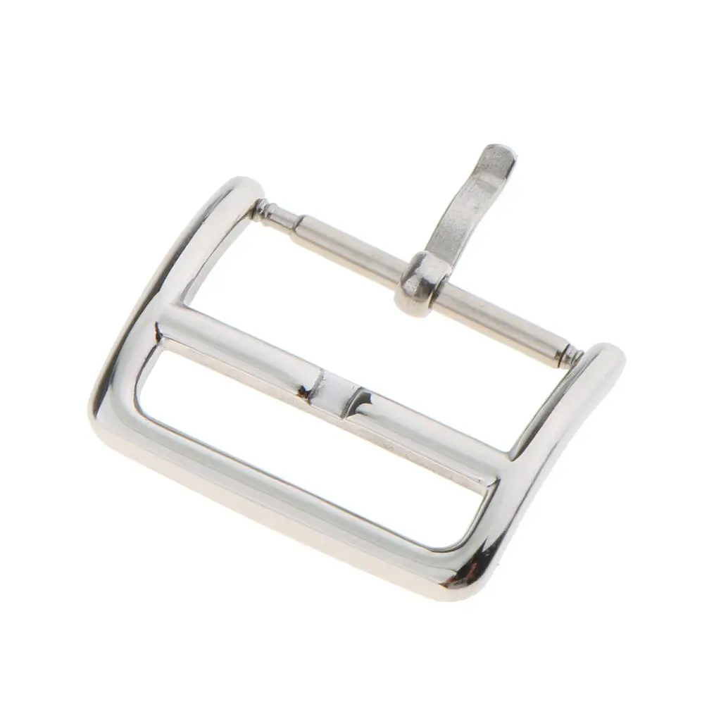 Silver Watch Buckle Stainless Steel Strap Pin Clasp Replacement for Jewelry Craft Supplies