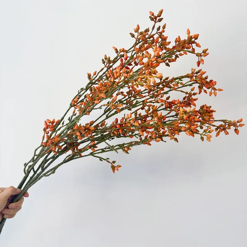 Artificial Eucalyptus Green Olive Fruits Fake Flowers Plants Wedding Home Party Vase Decoration Outdoor Garden Countryside