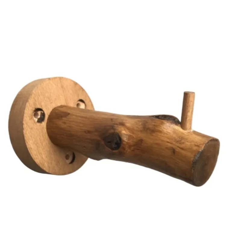 Clothing Store Branch Hook Wall Hanging Wall Display Rack Log Color Single Hook Clothes Hanger Retro Shelf Wooden Clothes Hanger